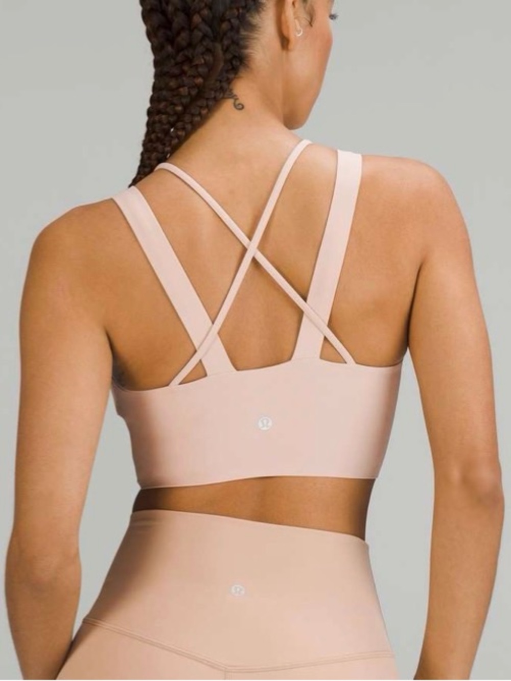 Lululemon Like a Cloud Longline Bra Light Support, D/DD - Nude / Light Mauve 12 - Picture 1 of 7
